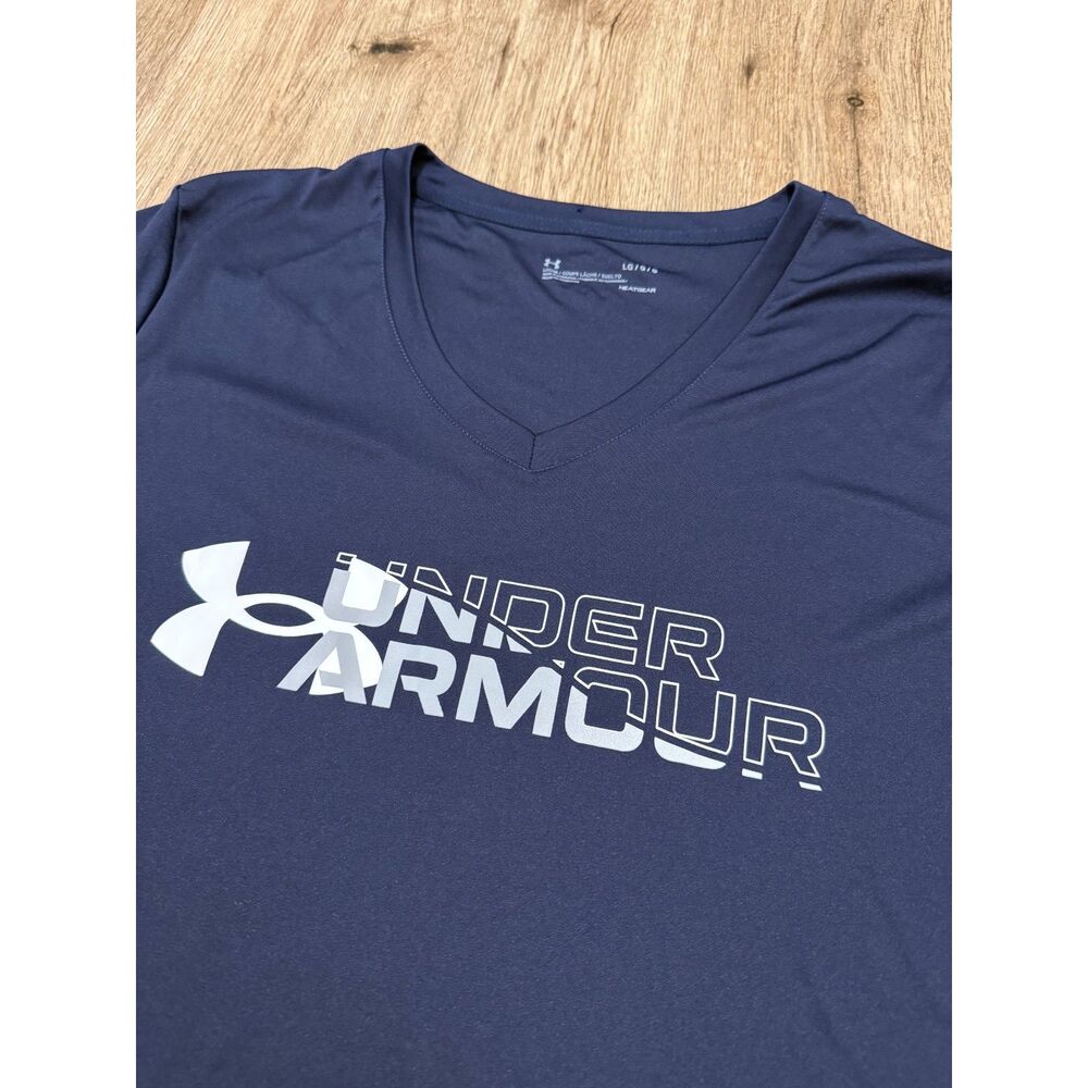 Women's v neck loose fit heatgear Navy Blue